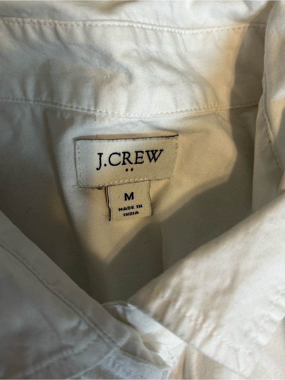 J. Crew White Button-Down Shirt, Medium - Picture 2 of 3
